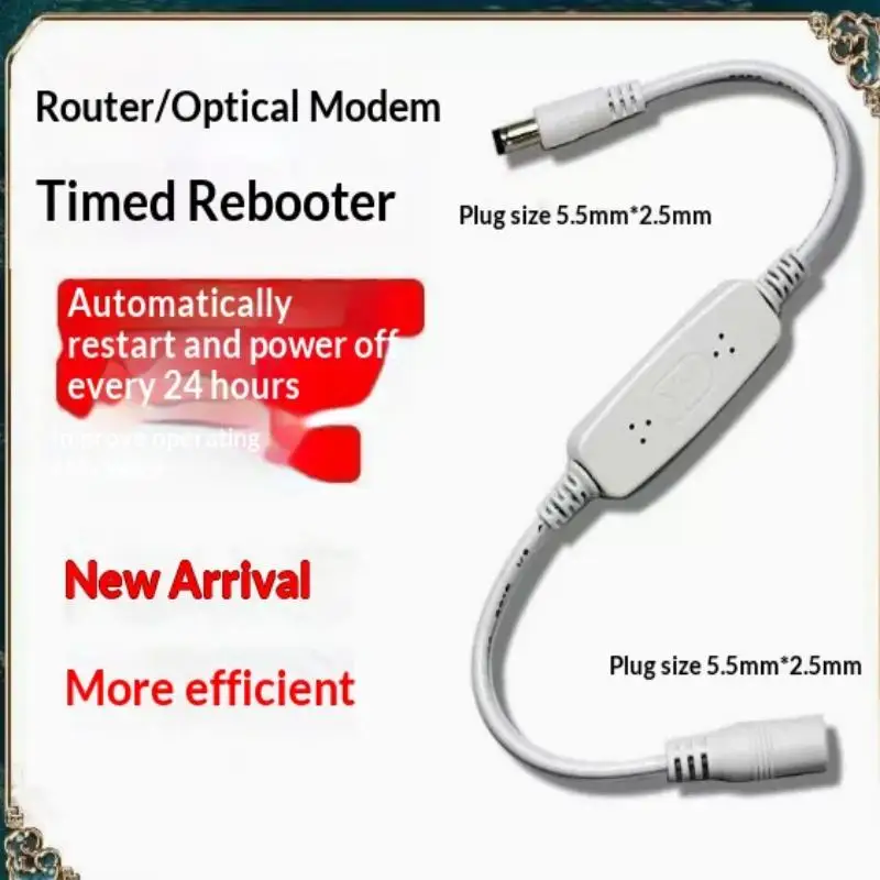 1Pc Timing 24H Automatic Power Off Reset Line DC 5V-15V 5.5x2.1mm Rout-er Rebooter WiFi Reset Router Timing Restart Module