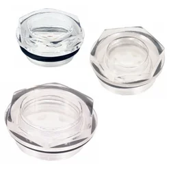 Viseur de niveau d'huile hexagonal en plastique, fenêtre en verre, compresseur d'air, boîte de vitesses, M16/M18/M20/M22/M24/M26/M27/M30/M33/M36/M42/M60