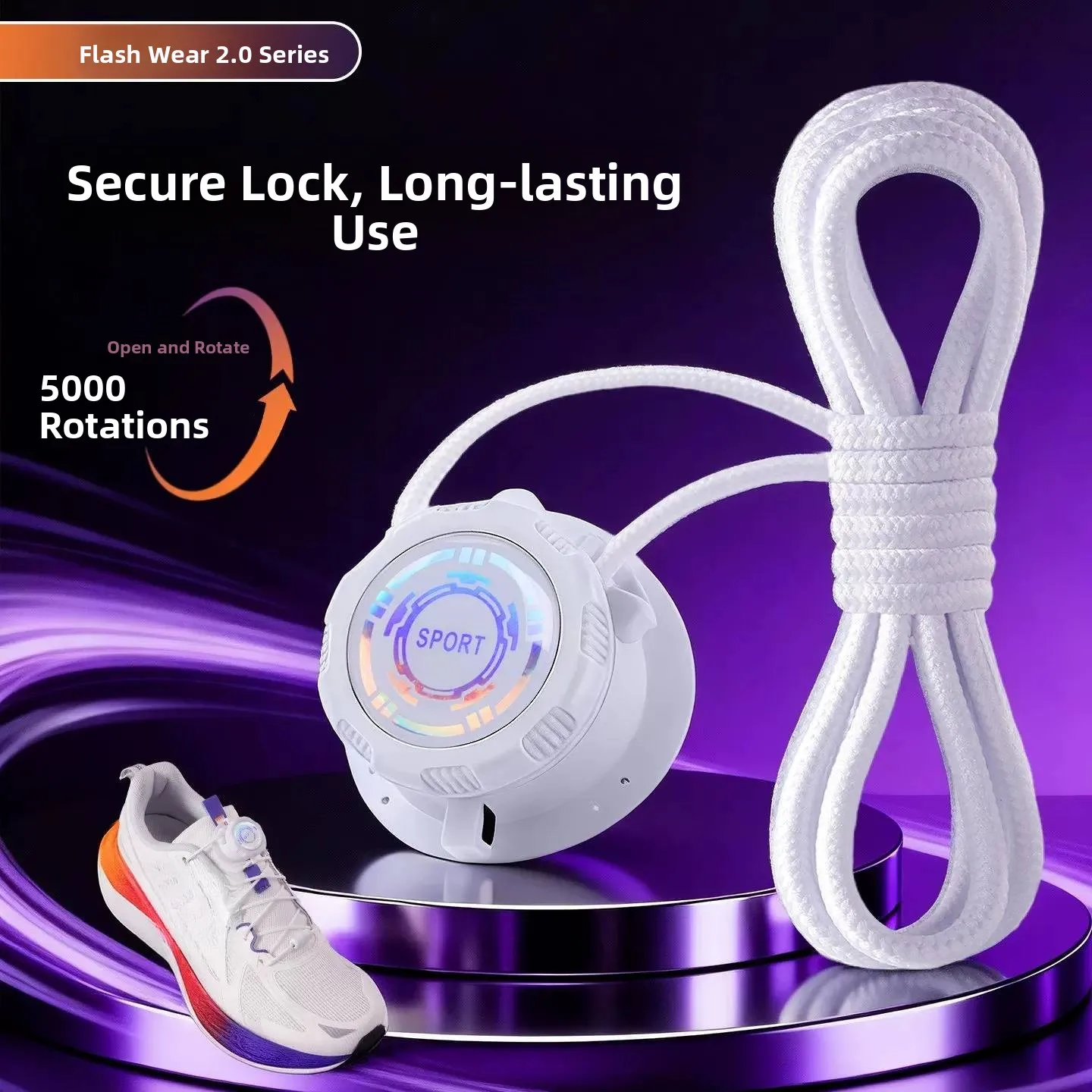 Button Shoe Laces Unknotting Device Men Women Style Rotation Buckle Fixator Kids Sports Running Shoes Nylon Material
