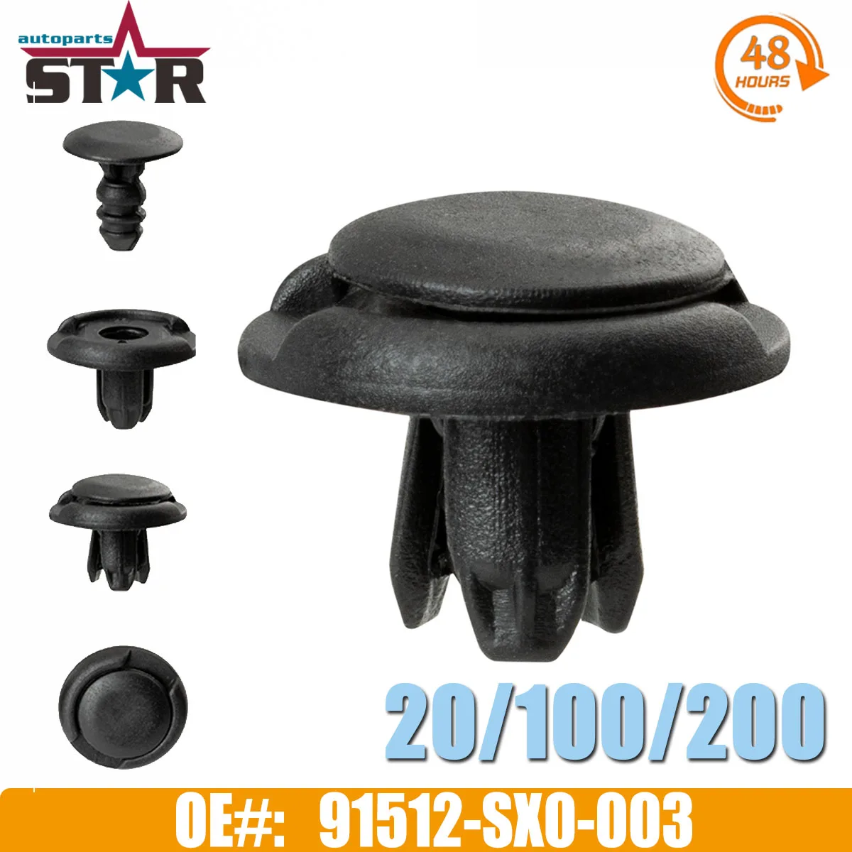 91512-SX0-003 Push Fender Liner Clip Nylon Retainer Rivet For Honda For Acura Legend Integra NSX MDX For Honda CR-V IV Civic 2.0