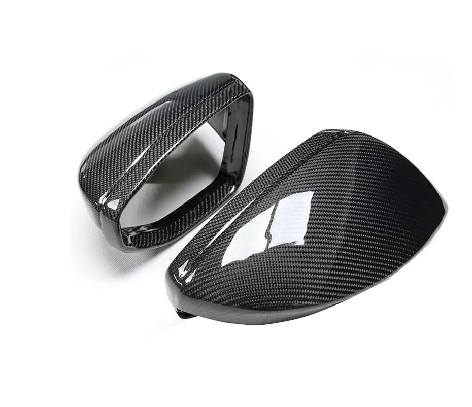 Car Carbon Fiber Mirror Covers Reversing Mirror Caps Housings With Auxiliary Holes For Audi A6 S6 A7 S7 C8 2019-2025