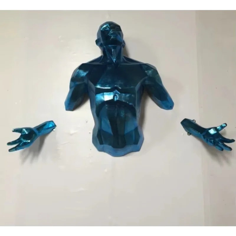 Artificial Resin Crafts Figure Sculpture Modern Luxury Home Wall Decoration Statue Creative Life Size Art Red Sculpture