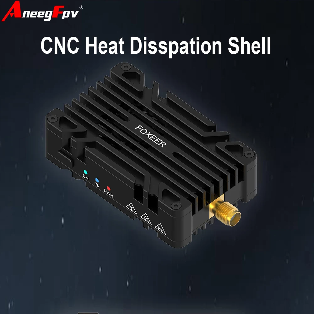 

FOXEER Reaper Infinity VTX 4.9G-6G 10W 80CH VTX for Long Range RC FPV 2-8S Lipo 400mW/2W/5W/7.5W/10W Switchable Transmitter