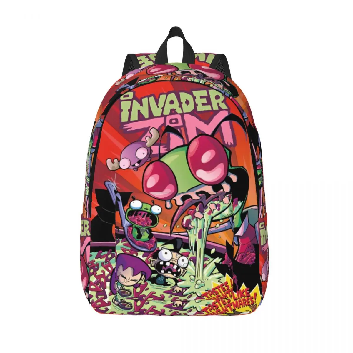 

Invaders Zims for Men Women Student School Bookbag Video Game Nicktoon Dooom Daypack Middle High College Travel