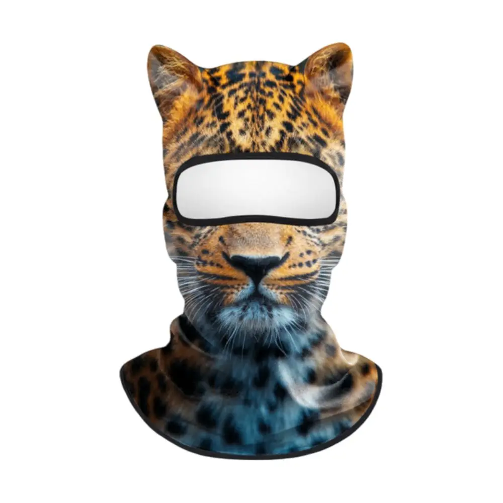 3D Animal Balaclava Mask Ice Silk Sun Protection Full Face Mask Lifelike Windproof Cooling Neck Gaiter Cycling/Party/Outdoor