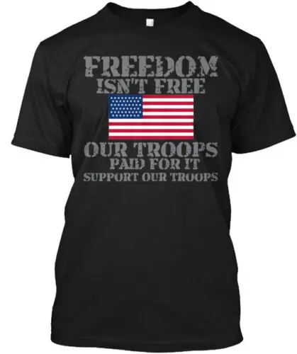 Support Our Troops T-Shirt Made in the USA Size S to 5XL