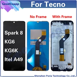 For Tecno Spark 8 KG6 KG6K / ltel A49 LCD Display Touch Screen Digitizer Assembly Repair Parts Replacement