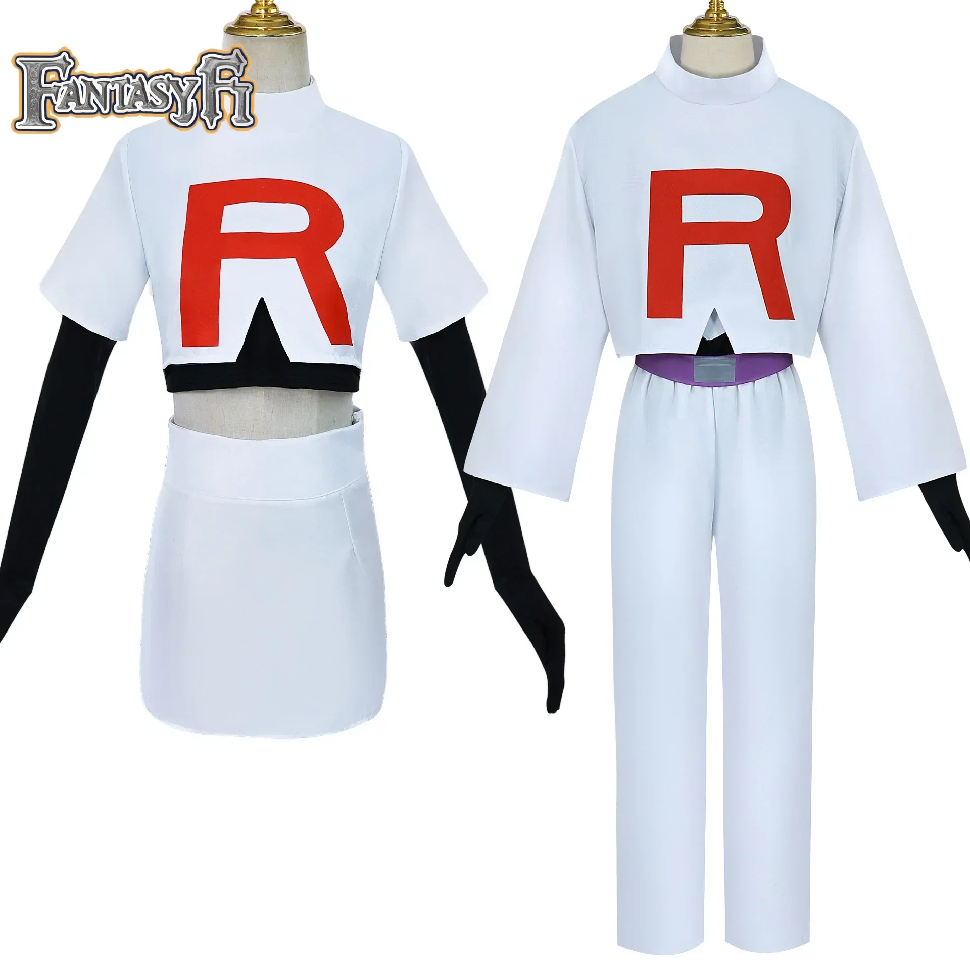 Anime Jessie James AnimeCosplay Costume Team Rocket Jessie Musashi James Kojirou Halloween Cosplay Costume Full Set Women Men