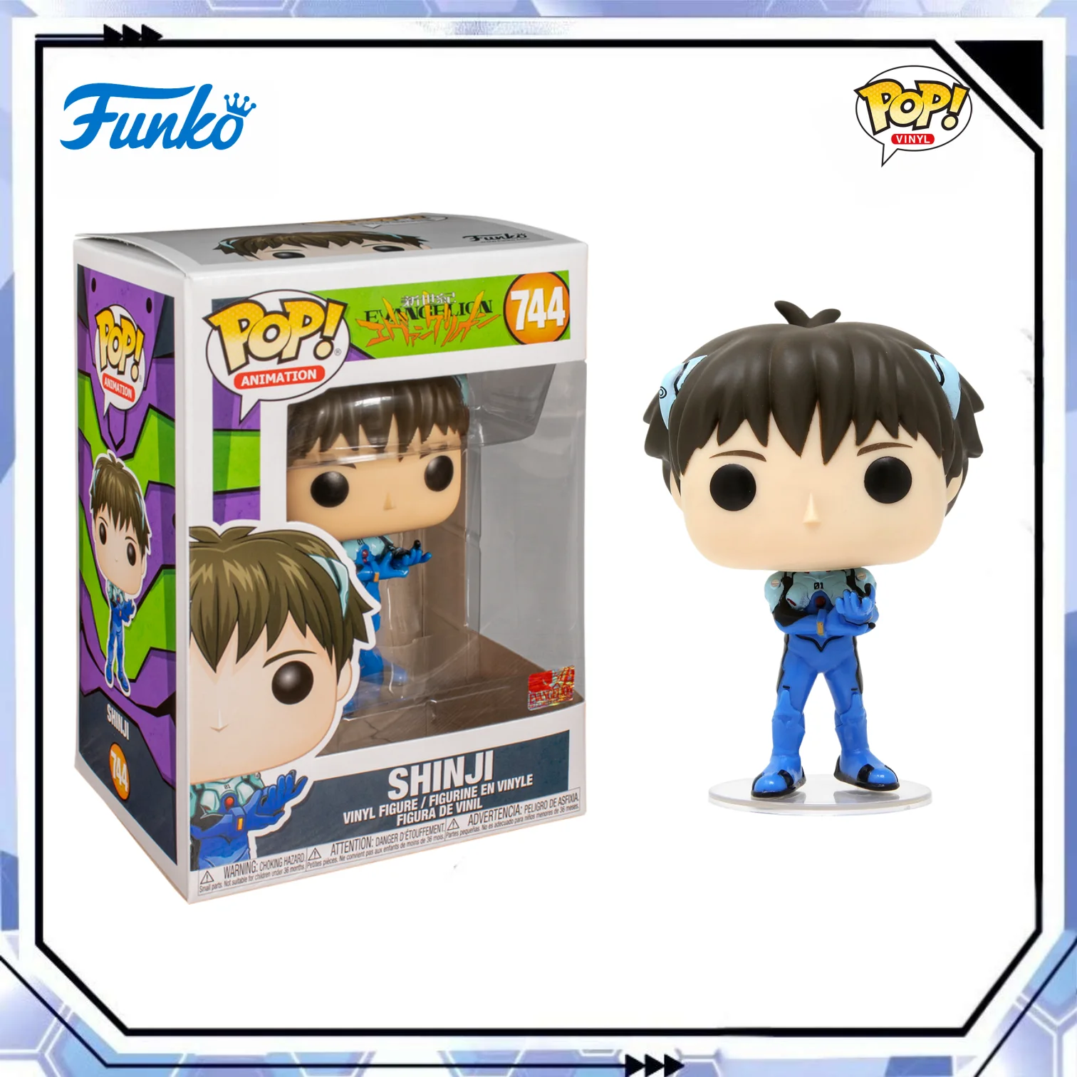 

Фигурка Шинджи Икари из Евангелиона Funko Pop # Официальные аутентичные фигурки лимитированной серии 744: подарок для фанатов Neon Genesis Evangelion
