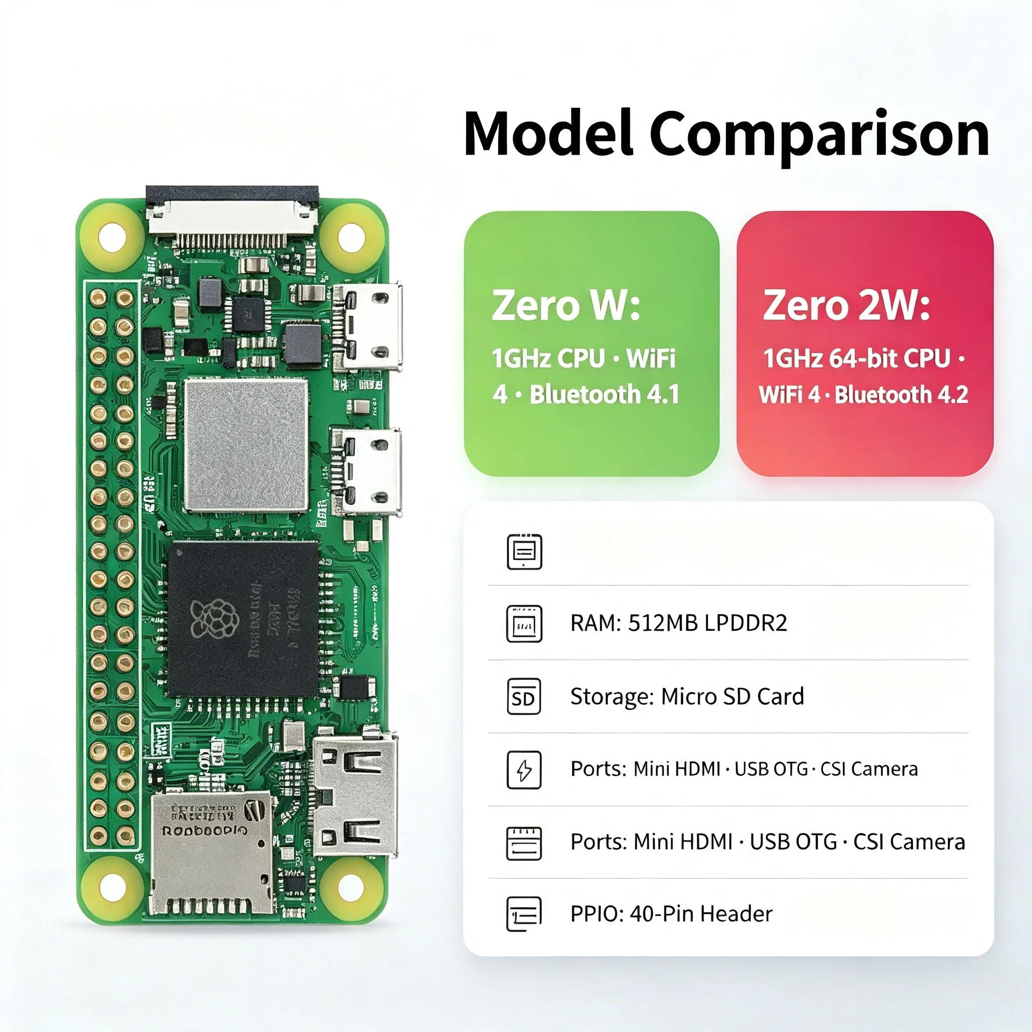 Raspberry Pi Zero /Zero W/Zero - Pi Zero W Board บทวิจารณ์และราคา