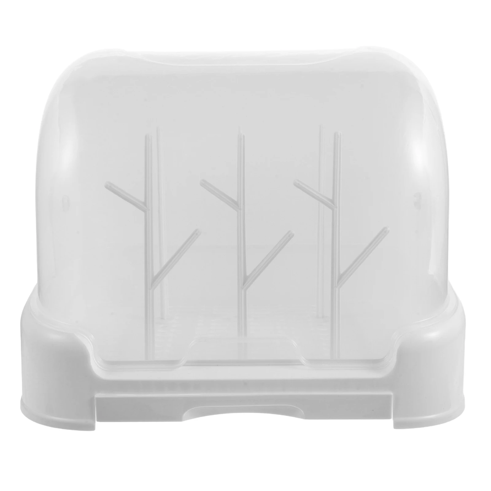 

1 set Baby Bottle Drying Rack White Countertop Dustproof Quick Drainage Space Saving Holder For Bottles Nipples Cups Dryer Stand