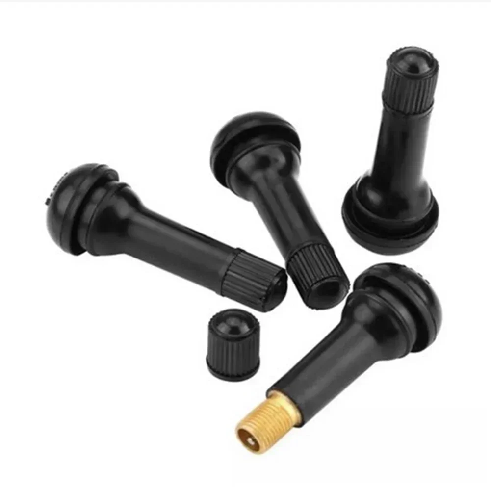 4pcs Black Rubber TR414 Car Wheel Tyre Tubeless Tire Tyre Valve Stems Dust Caps Wheels Tires Parts Car Accessories TXTB1 Useful