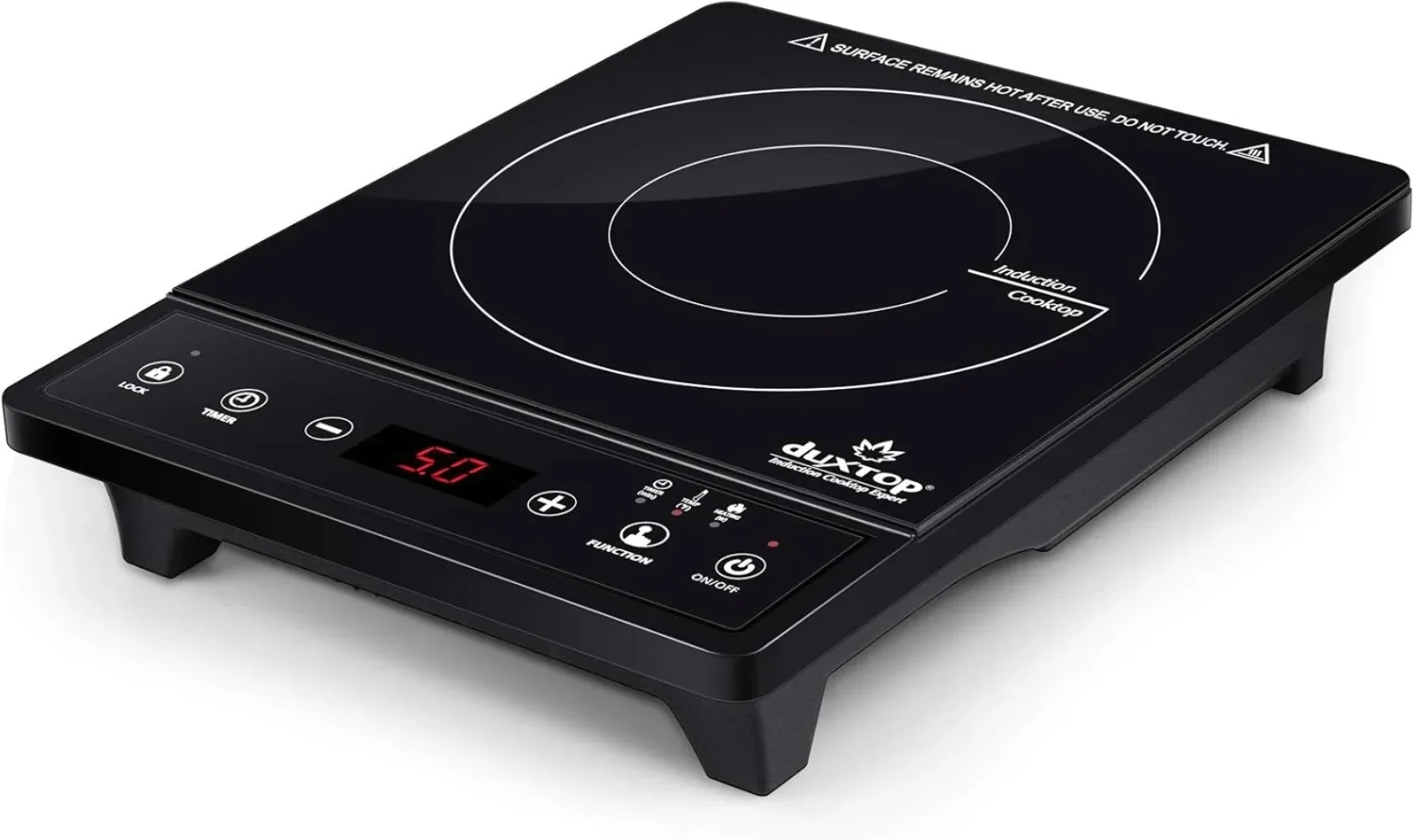 Duxtop Portable Induction Cooktop, Countertop Burner, Induction Burner with Timer and Sensor Touch, 1800W 8500ST E210C2