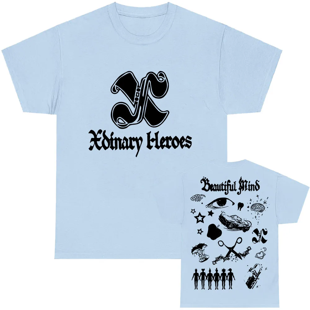 Beautiful Mind Xdinary Heroes T-shirt Korean Boys' Band Printing Tshirts  Summer Short Sleeve Cotton T Shirt for Men Graphic Tee