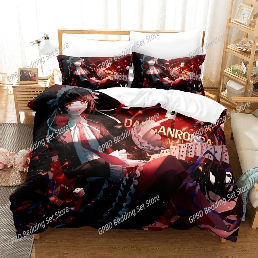 

Anime Danganronpa Comfortable Duvet Quilt Cover Pillowcase Bedding Set Children Bedroom Decoration Home Textile