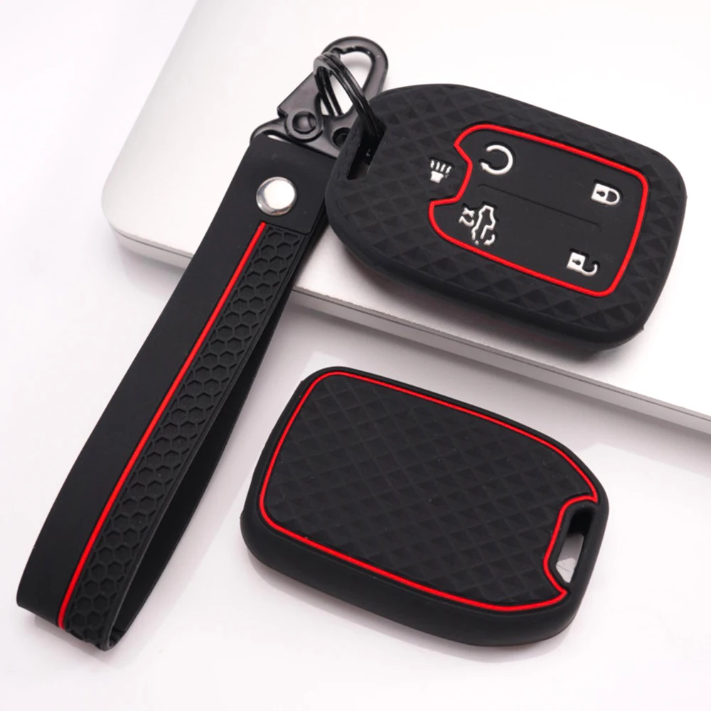Smart Key Shell With Keychain For Chevrolet Silverado Suburban Tahoe Blazer Traverse Colorado For GMC Sierra Yukon Yukon XL