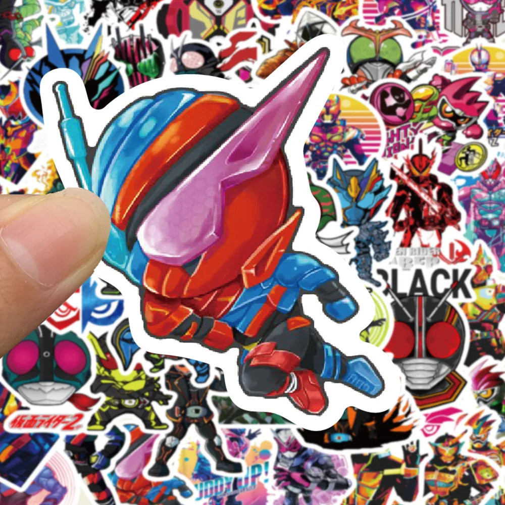 50pcs Kamen Rider Waterproof Notebooks Stickers Suitcase Guitar Skateboard Graffiti DIY Stickers Decoration