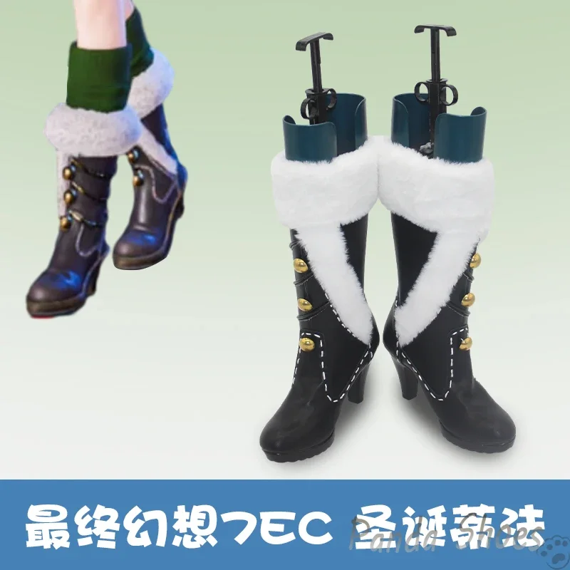 

Игра Final Fantasy7EC Рождественская обувь для косплея Тифа, аниме Cos, костюм для косплея в стиле комиксов, реквизит, обувь для вечеринки в честь Хэллоуина