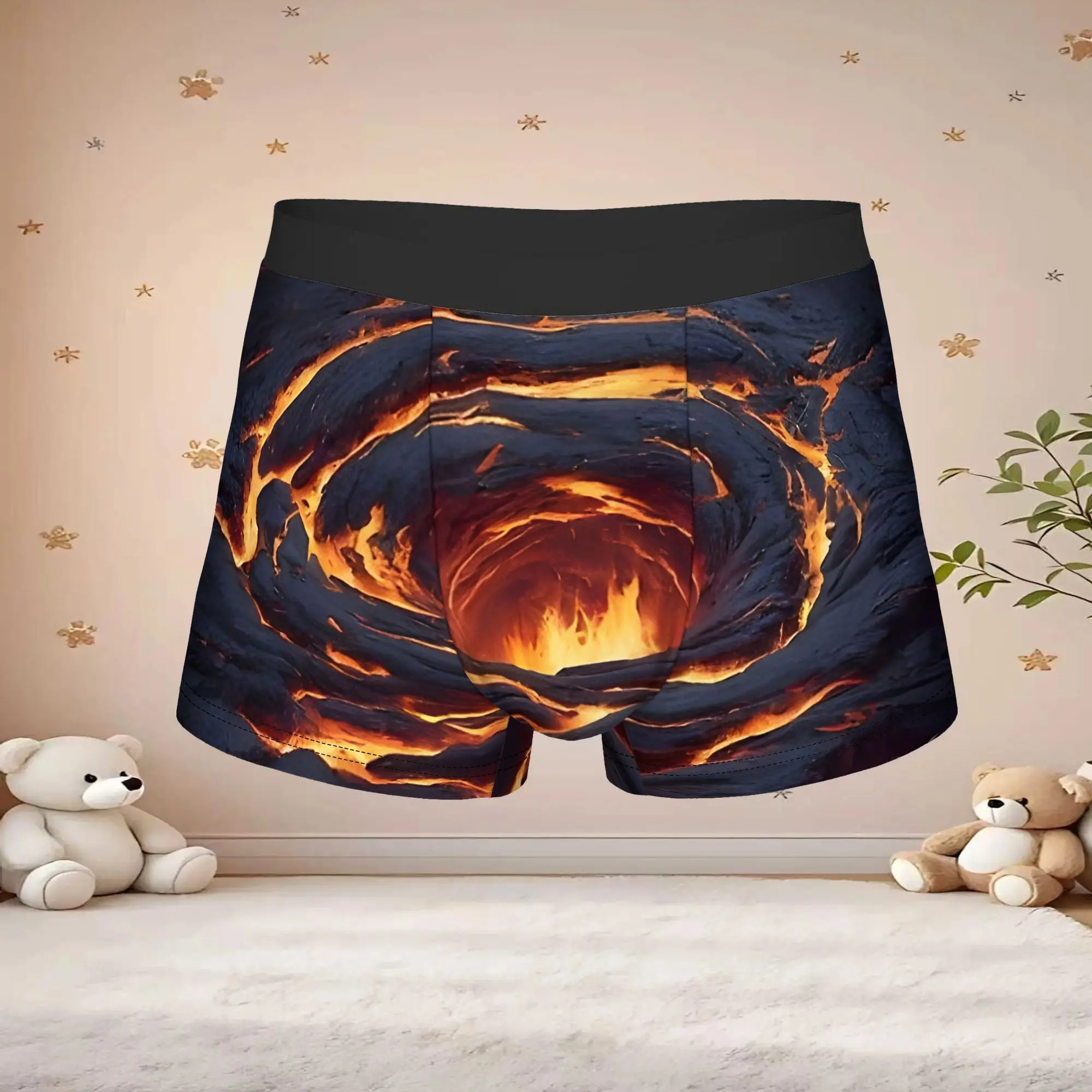 1pc Popular Molten Lava Apron boxers  adults  Homme Panties Men's Underwear Comfortable Shorts Boxer Briefs