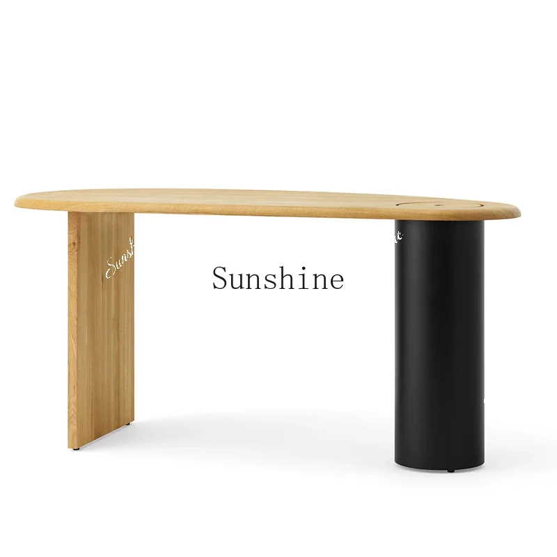 French solid wood household special-shaped creative cashew simple calligraphy table  FT
