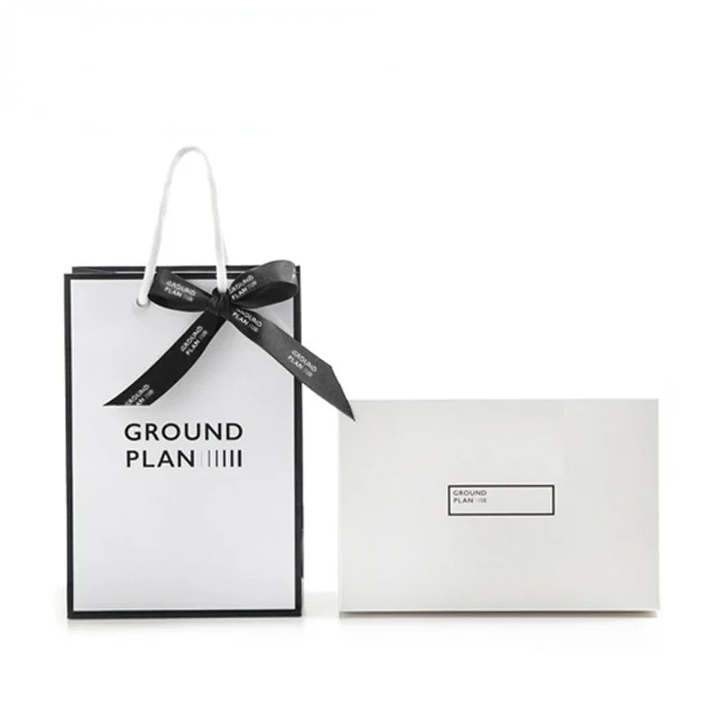 white Paper gift bag with ribbon Custom Jewellery Paper Bag For Jewelry Business Sales Store