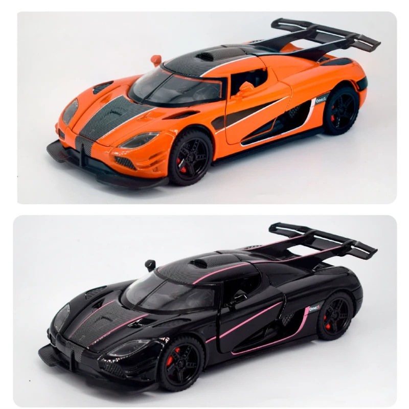 

Alloy sports car model simulation sound and light toy ONE1 model, desktop ornament decoration children's gift