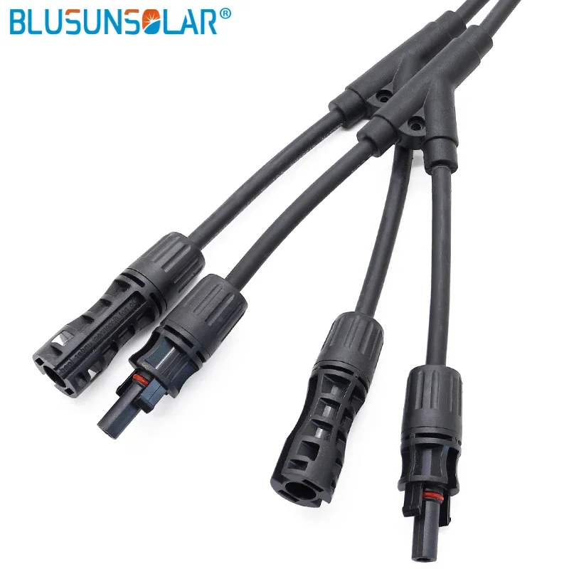 BLUSUNSOLAR 20 Pair 1500V PV 2 To1 Y Branch Connector Approval /TUV Standard with 6mm2 Solar Cable for Solar Pv System Solar