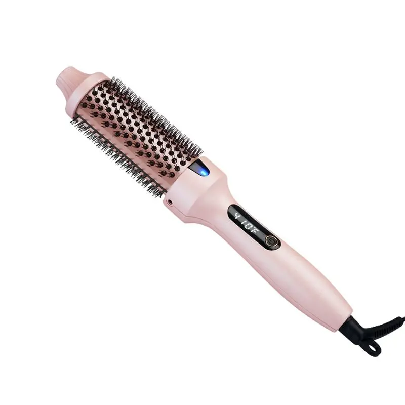 

Thermal Brush Curling Brush, Negative Ionic Heated Thermal Round Brush For Blowout Look, Curling & Straightener EU Plug-A54Q