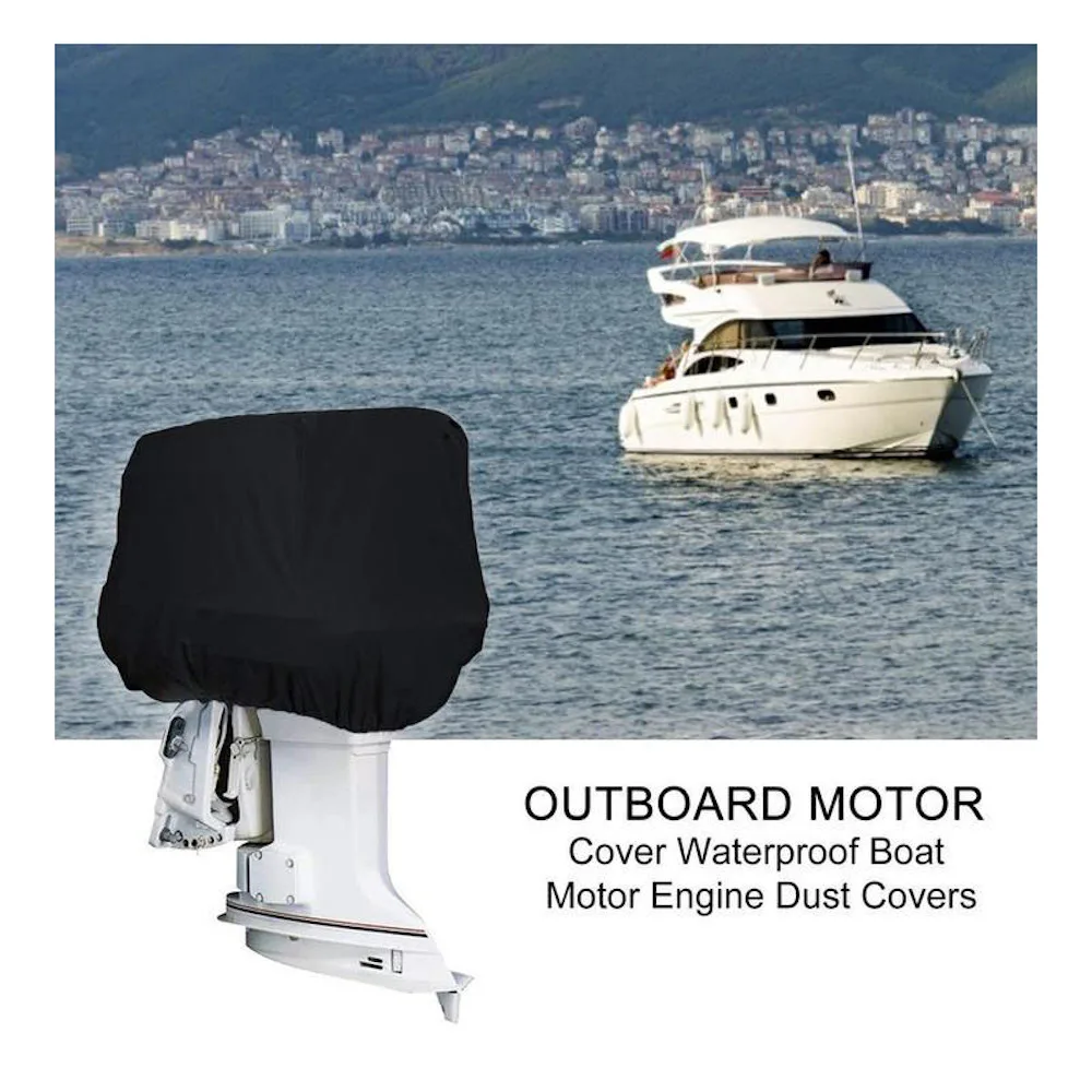 210D 15-250HP Motor Engine Boat Cover Oxford Waterproof Yacht Half Outboard Marine Engine Protector Cover Anti UV Dustproof