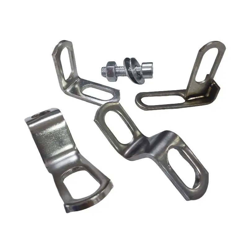 【F】1/2/3PCS Z/L-Shaped Motorcycle Modification Exhausts Pipe Clamps Motorcycle Exhaust Pipe Bracket Stainless Steel FixedBracket