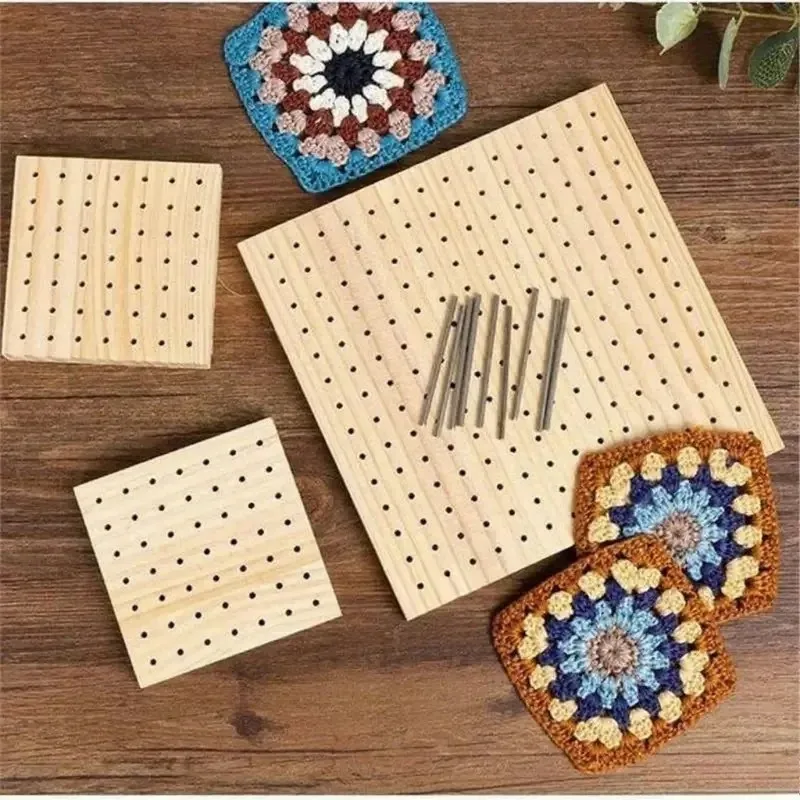 A Top Quality Crochet Blocking Board with Pins, Grid Crocheting and Knitting Project Accessory for Enthusiasts | Wooden Gift - view 5