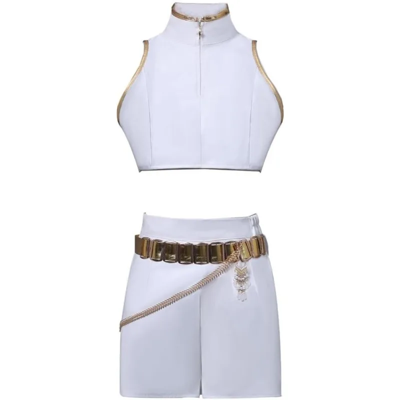 

Женский костюм Руми, наряды K-Hunters, белый костюм для косплея и парик для Хэллоуина, карнавала, вечерние наряды