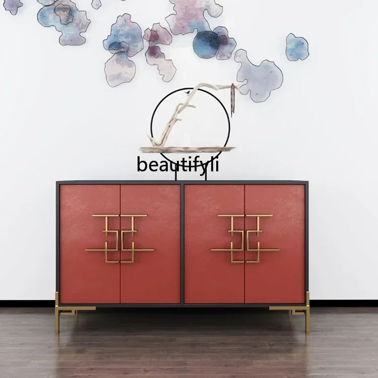 

A07 Y New Chinese style, simple and modern partition decorative cabinet Zen living room home dining side shoe cabinet entrance t