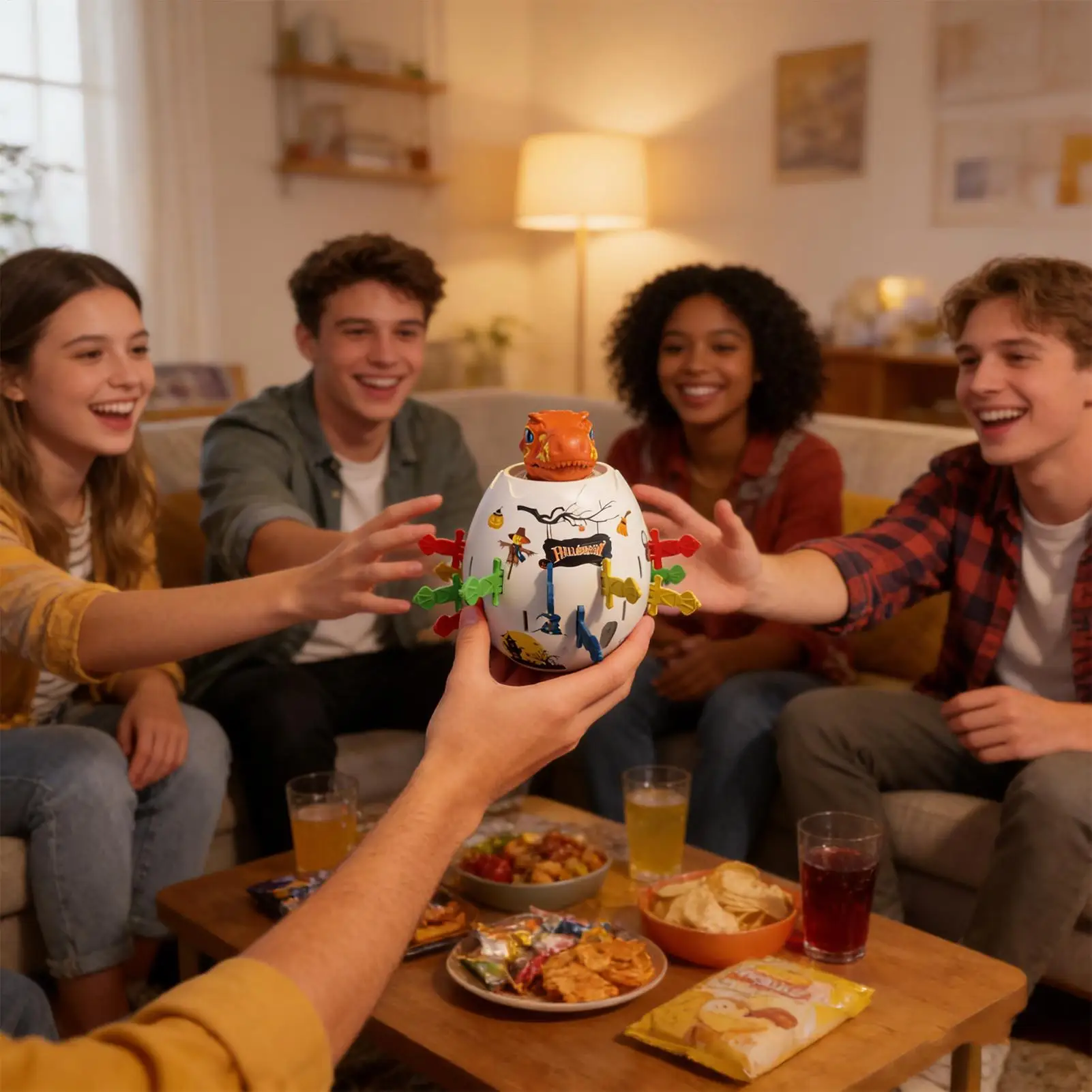 Gags Practical Joke Toys With 24 Cutter Interactive Joke Toys Multiplayer Savings Box Table Pranks For Family Kids Girls Boys