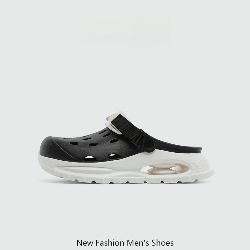  Green Fxwz2026 Summer Cool Feeling Outdoor Beach Water Shoes Men's Hole Hole Sandals Casual Breathable EVA Flat Heel