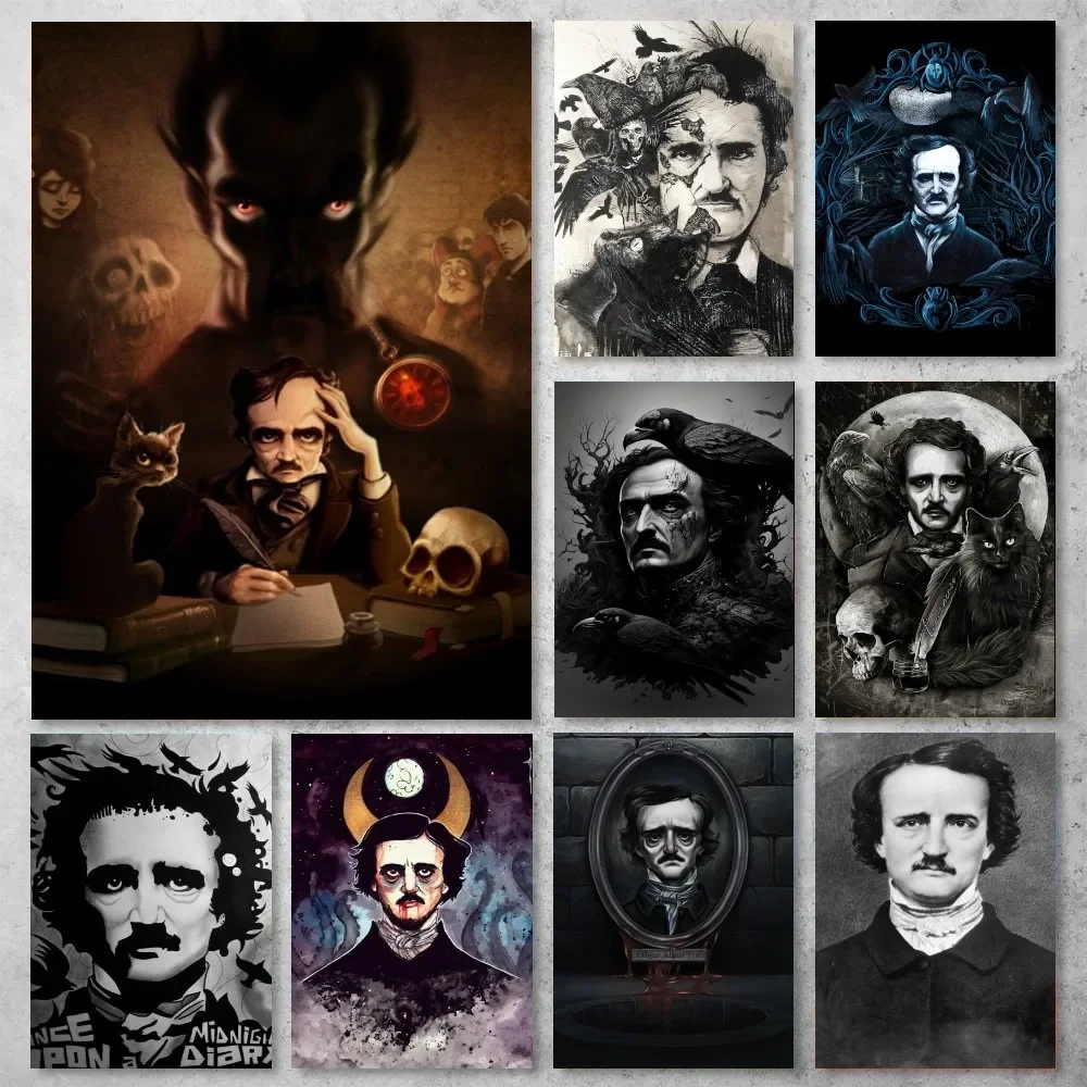 Edgar Allan Poe Poster Gallery Prints Painting Wall Canvas Pictures Living Room Sticker Small