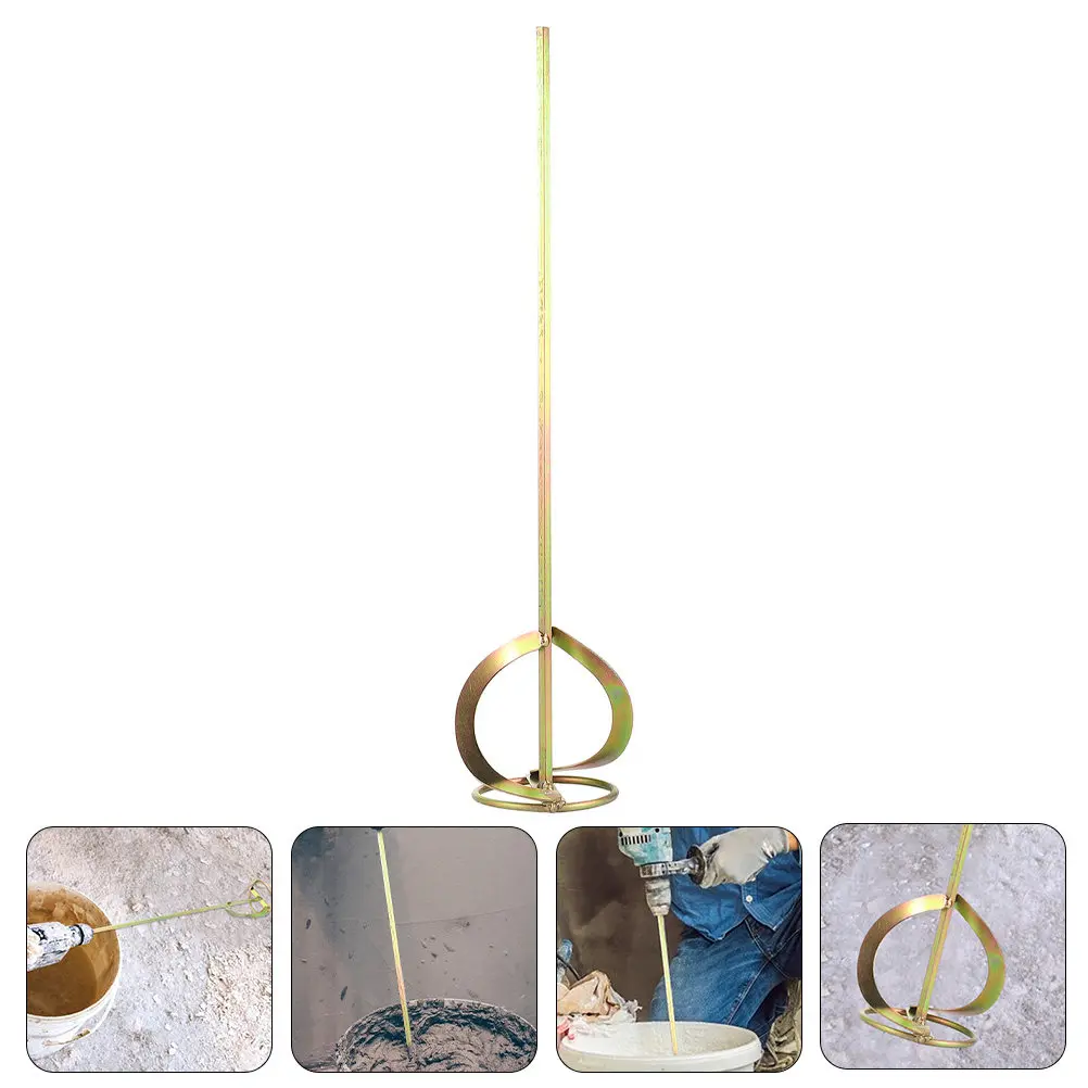 Concrete Mixing Rod High Carbon Steel Paint Mixer Drill Attachment Mud Mixer for Thick Compounds Bucket Mixing