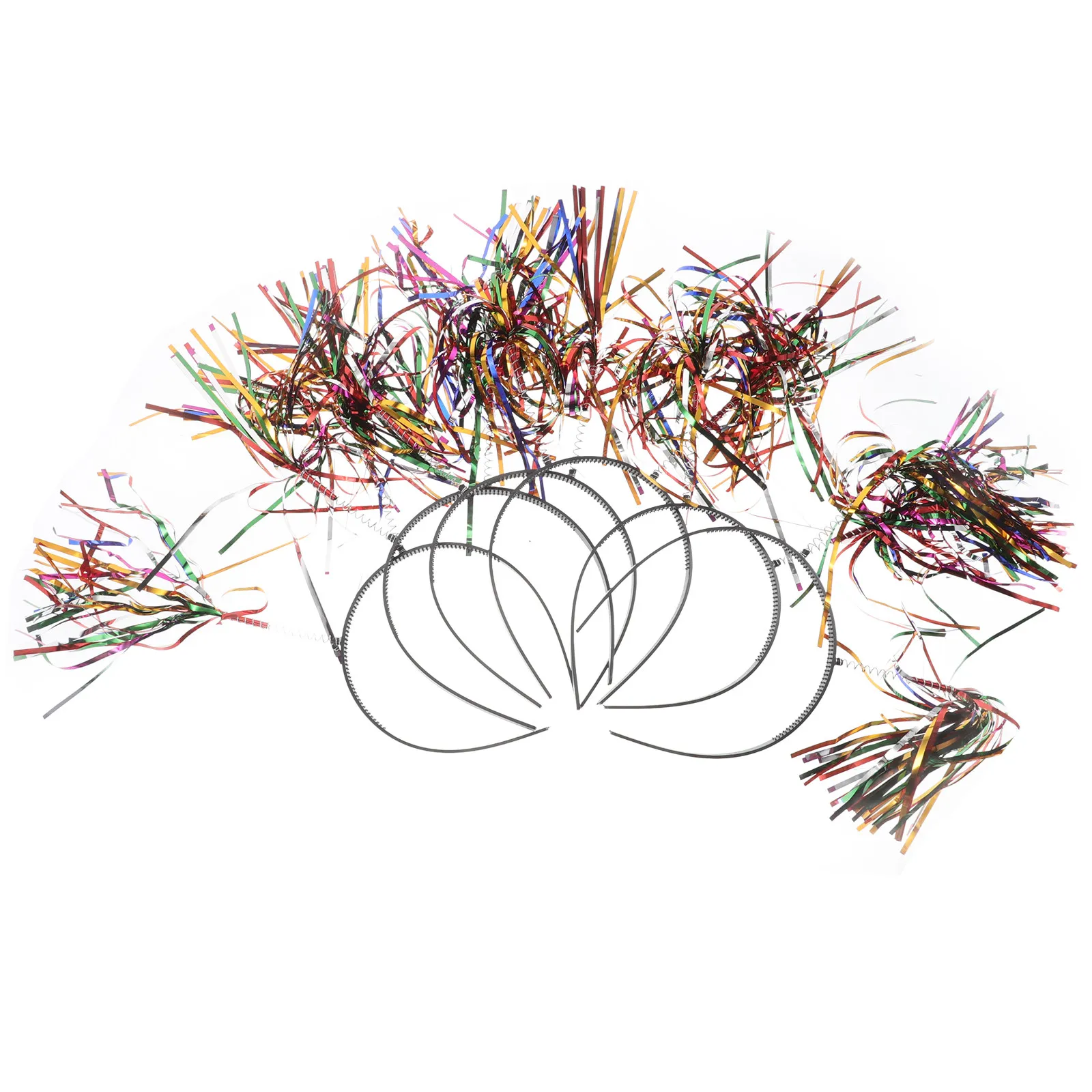 

6Pcs Colorful Tinsel Pom Pom Headband for Kids Birthday Celebration Performance Party Holiday Hair Accessory Spring Antenna