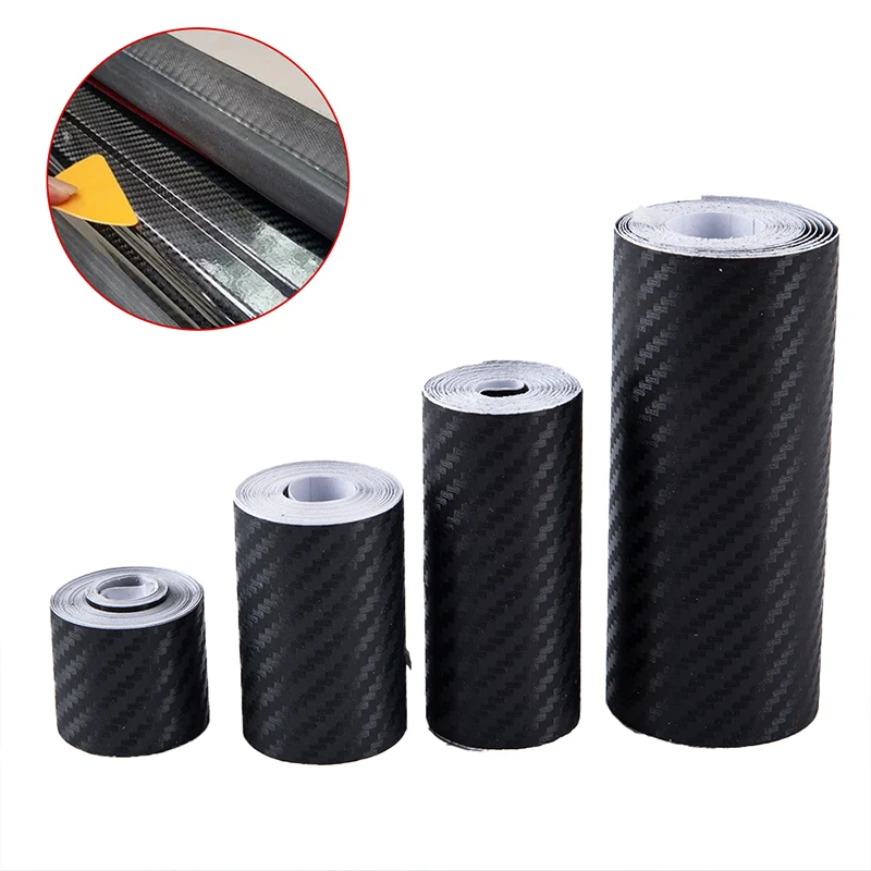 

3D Carbon Fiber Car Sticker Paste Protector Door Side Anti Scratch Tape Film Nano Carbon Fiber Car Stickers