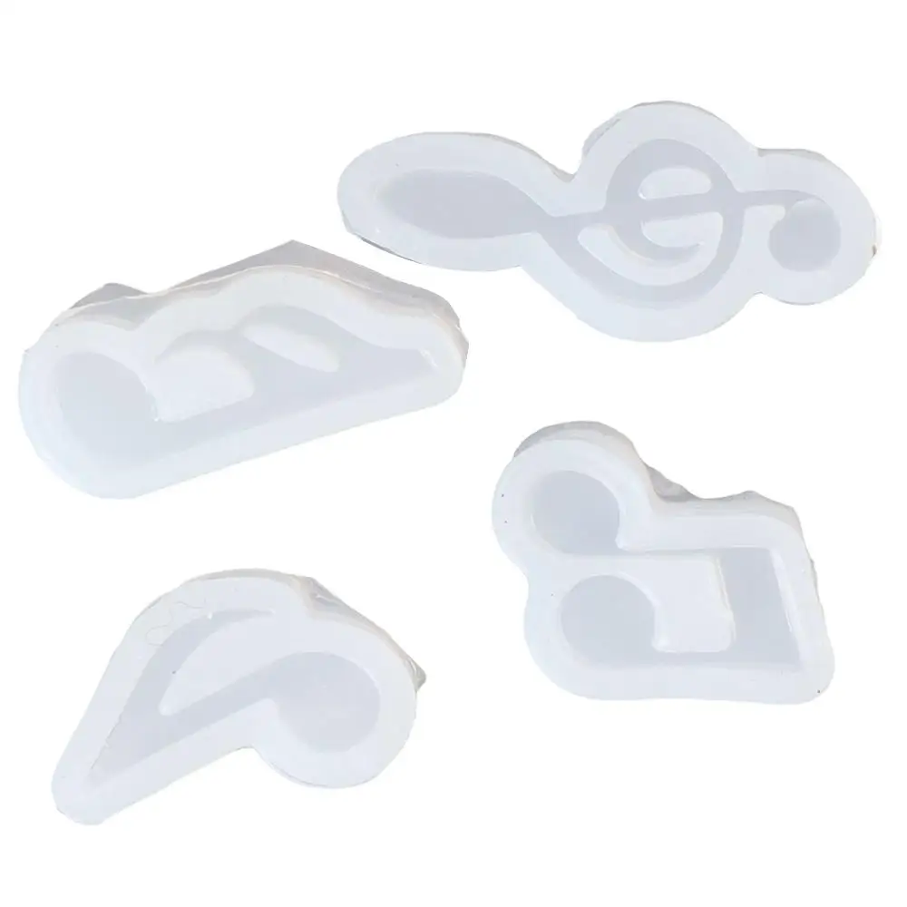 4pcs Silicone Musical Note Silicone Mould White Music Note Silicone Freshie Mould Unique Silicone Mould Jewelry Pendant