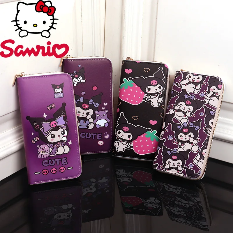 Sanrio Hello Kitty New Women's Wallet Cartoon Cute Girl Zero Wallet Large Capacity Girl Wallet Luxury Brand Long Wallet