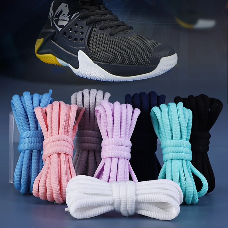 1 Pasang Tali Sepatu Oval Tali Sepatu Atletik Setengah Bundar untuk Tali Sepatu Sneakers Lari Tali Sepatu Awet Tanpa Memudar Tali Sepatu
