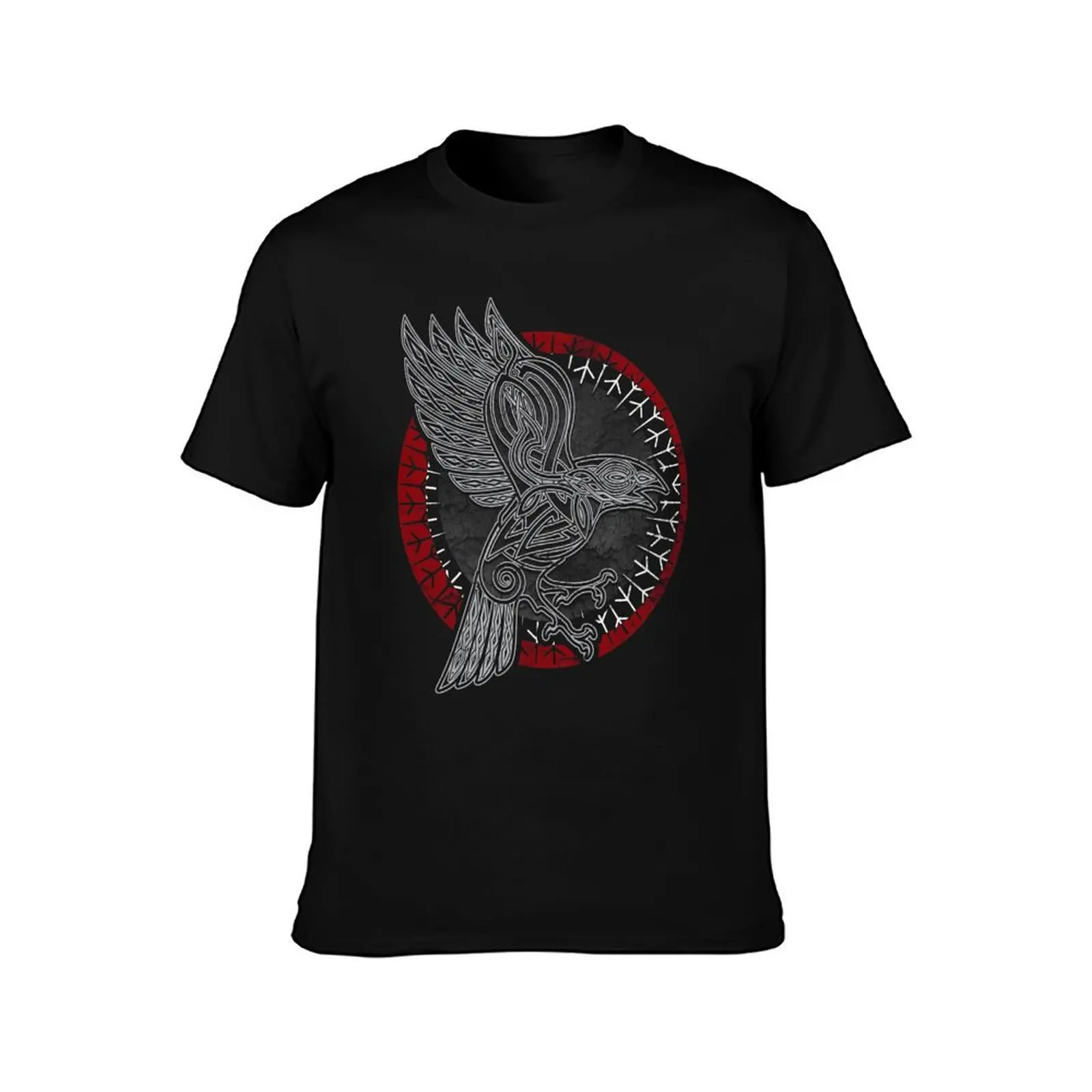Viking raven Hugin Munin T-Shirt Breathable Gym Short Sleeve T-Shirt