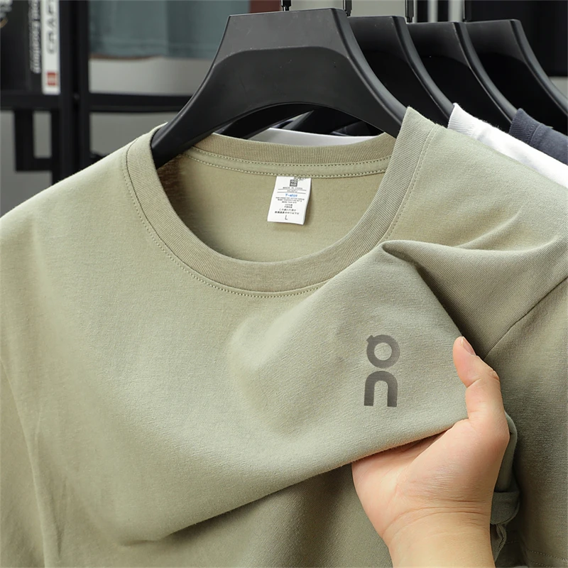 Cotton Round Neck Short Sleeved T-shirt for Men in Summer 2026, Versatile and Simple Men's Short Sleeved T-shirt, Base T-shirt