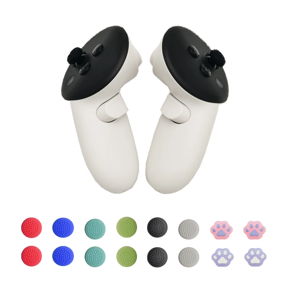 قبعات الروك المضادة للانزلاق للتحكم VR ، غطاء ميتا كويست 3 ، الإبهام عصا قبضة الجلد ، بيكو 4 ، ACC