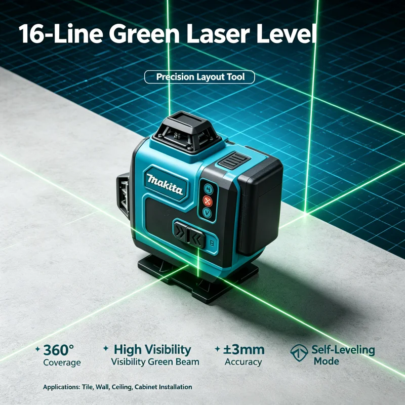 Industrial Laser Line Generator - Trendiges Kit Makita 4D16 Linien IP54