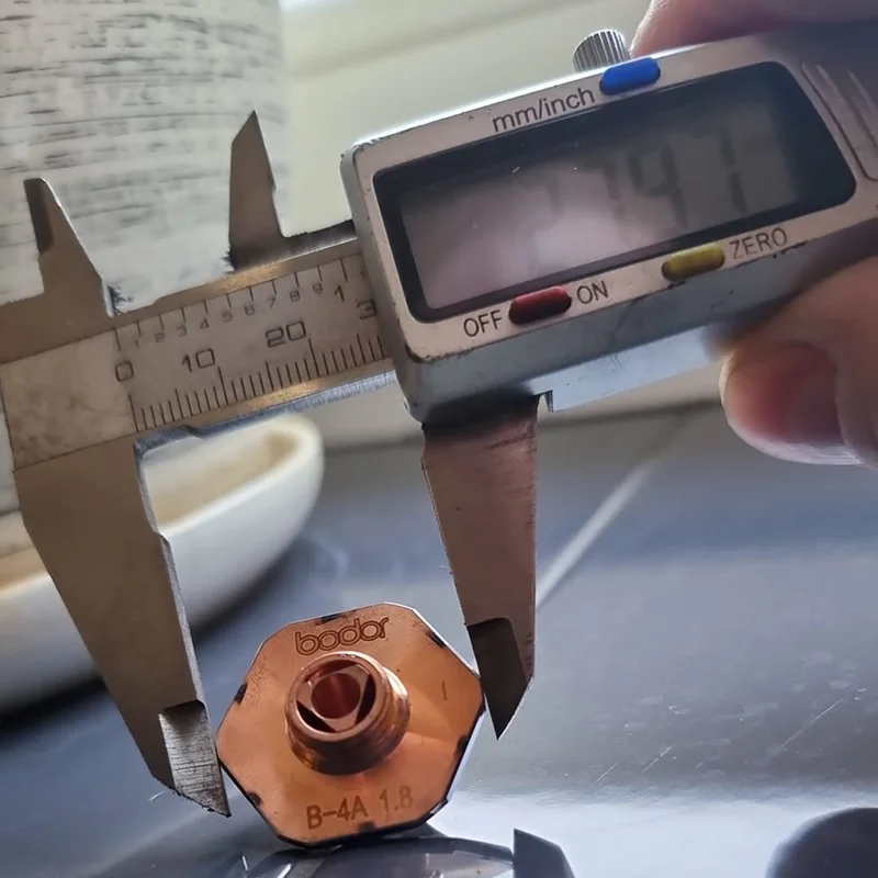 Bodor عالية السرعة D28 H15 M11 فوهات القطع بالليزر سداسية النحاس 1.0 1.2 1.4 1.6 1.8 عيار الطوابق المزدوجة فوهة B-4A #5