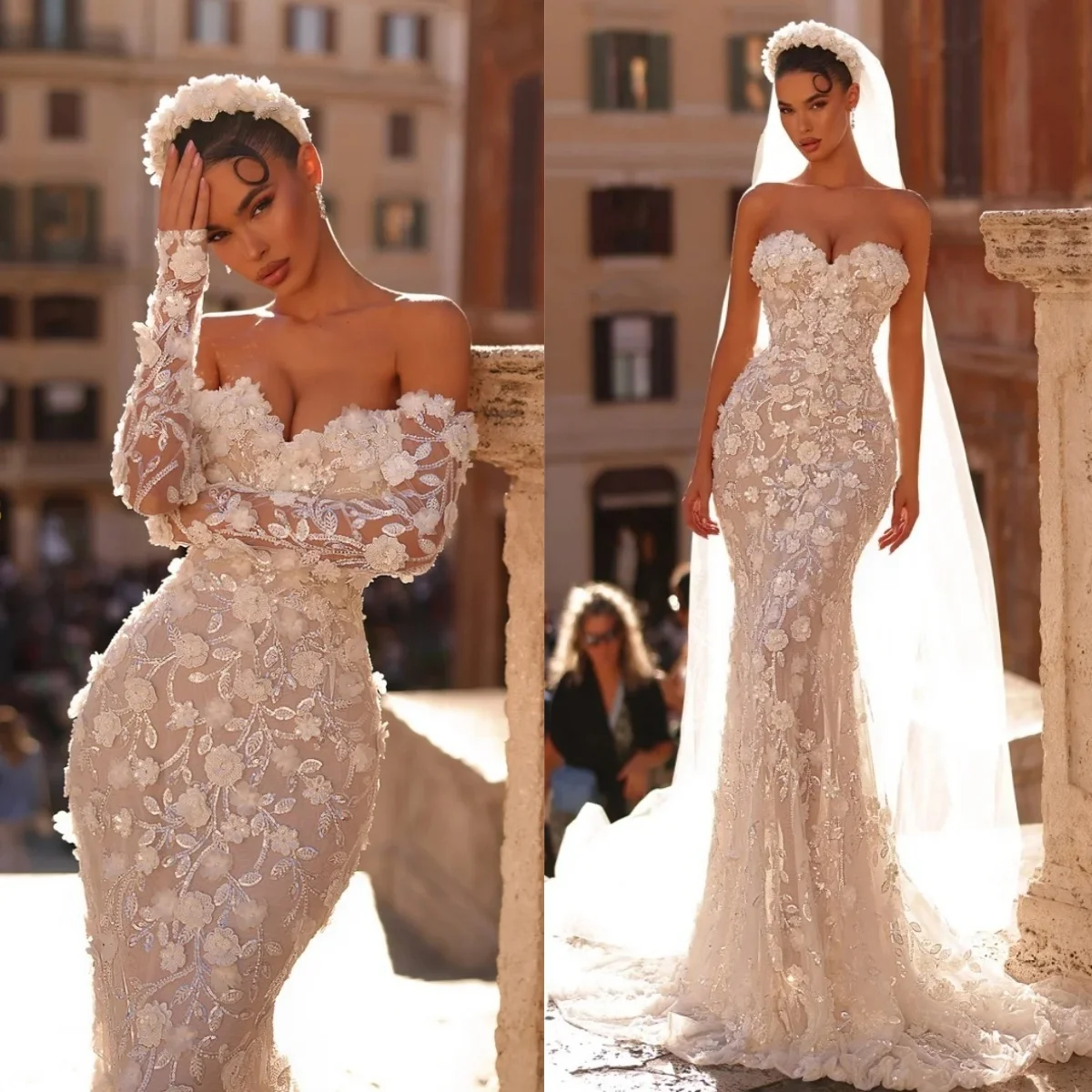 

Необычные свадебные платья с аппликацией, свадебные платья без бретелек с блестками, без рукавов, тонкие иллюзионные платья невесты по индивидуальному заказу, большие размеры