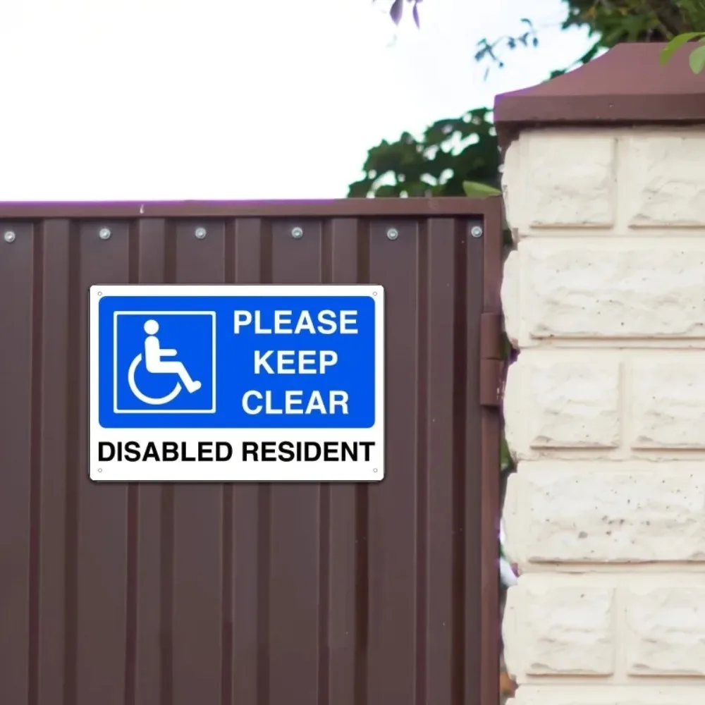 Disabled Parking Sign Metal Tin Sign 20x30cm Outdoor Wall Decor