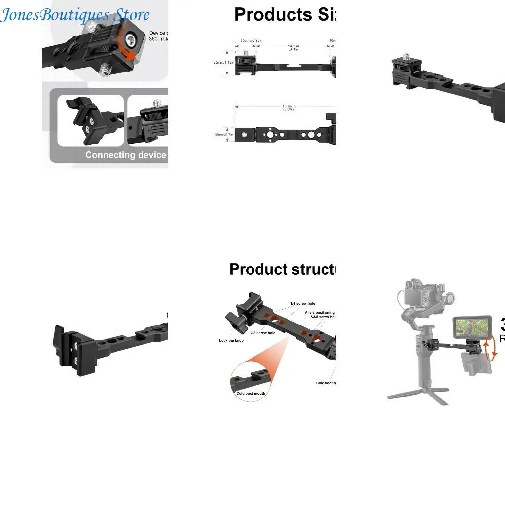 Camera Bracket with Scratch Resistant Padding for RSC2 Stabilizer Holder Stand W8KE